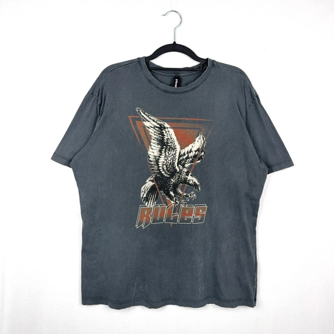 Eksept Rules Eagle Graphic T-Shirt Charcoal Gray L